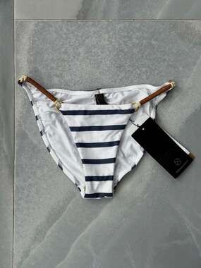 NWT ViX Paula Hermanny Perrine Dri Full Bikini Bottom Striped Size XS $116